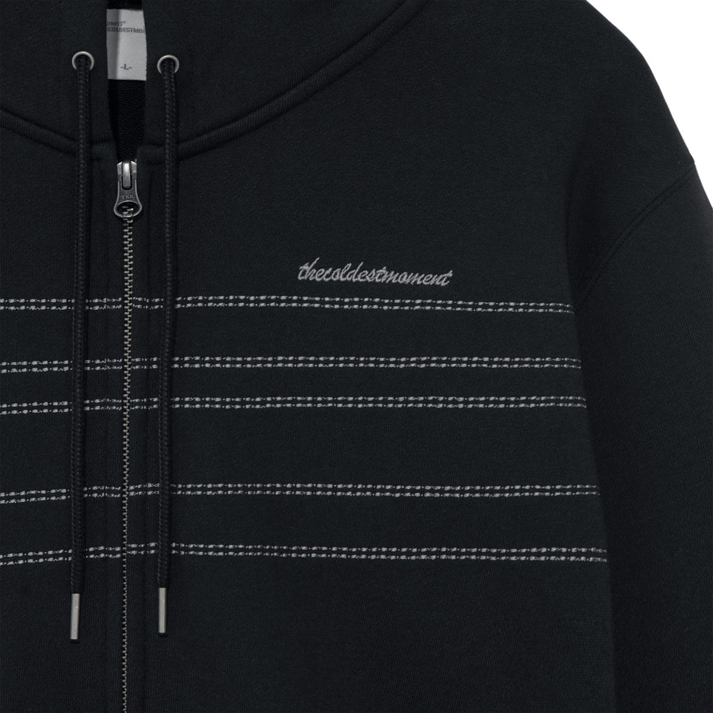 TCM note hooded zip-up