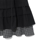 (w) TCM check pintuck layered skirt