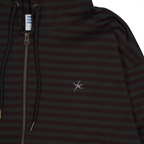 TCM stripe hooded zip-up