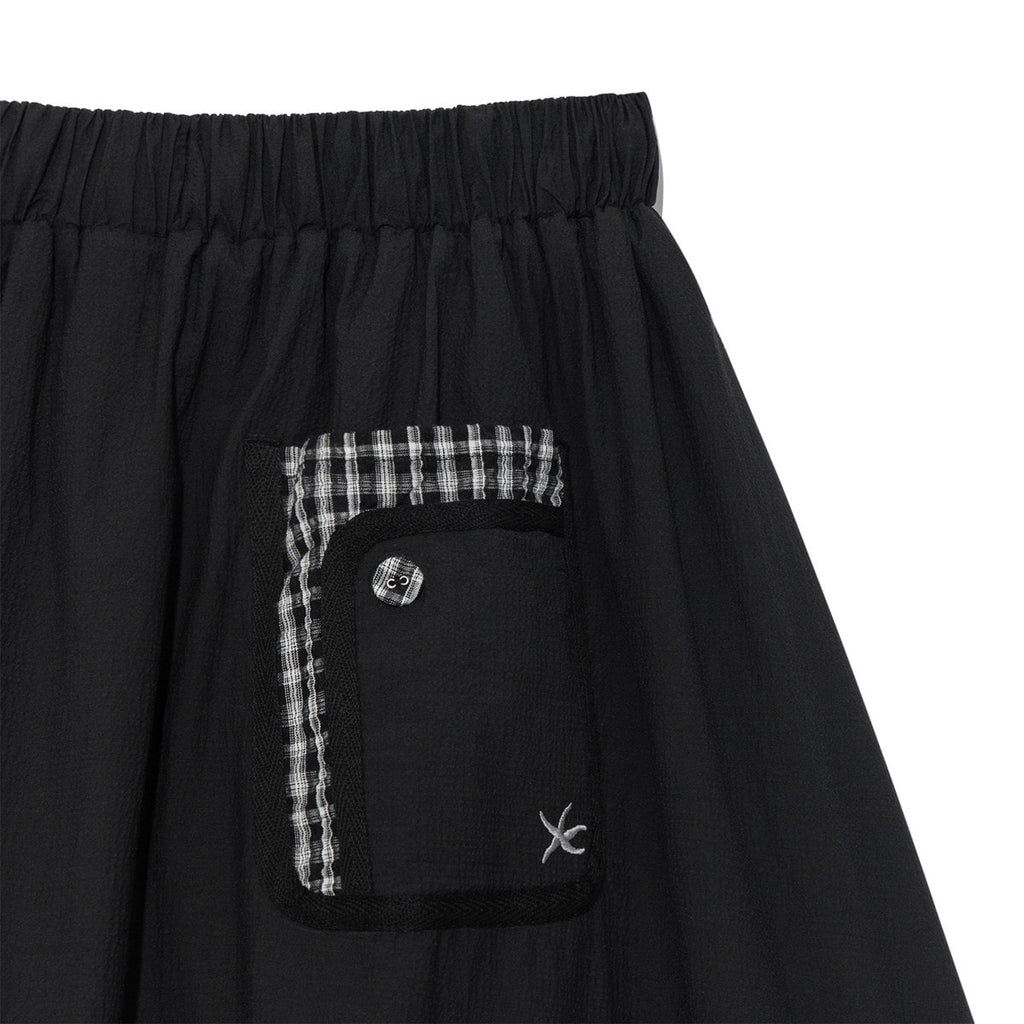 (w) TCM check pintuck layered skirt