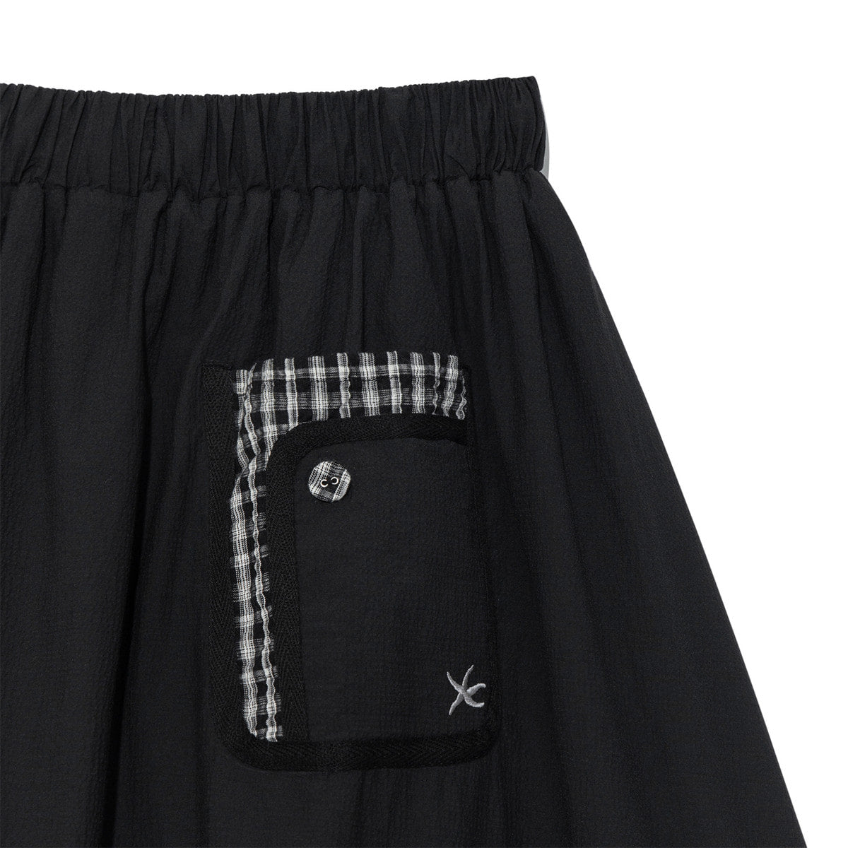 (w) TCM check pintuck layered skirt