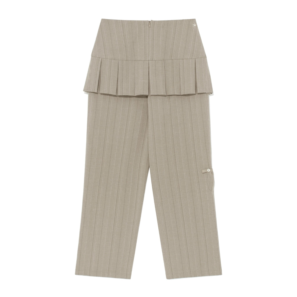 (w) TCM skirt layered button pants