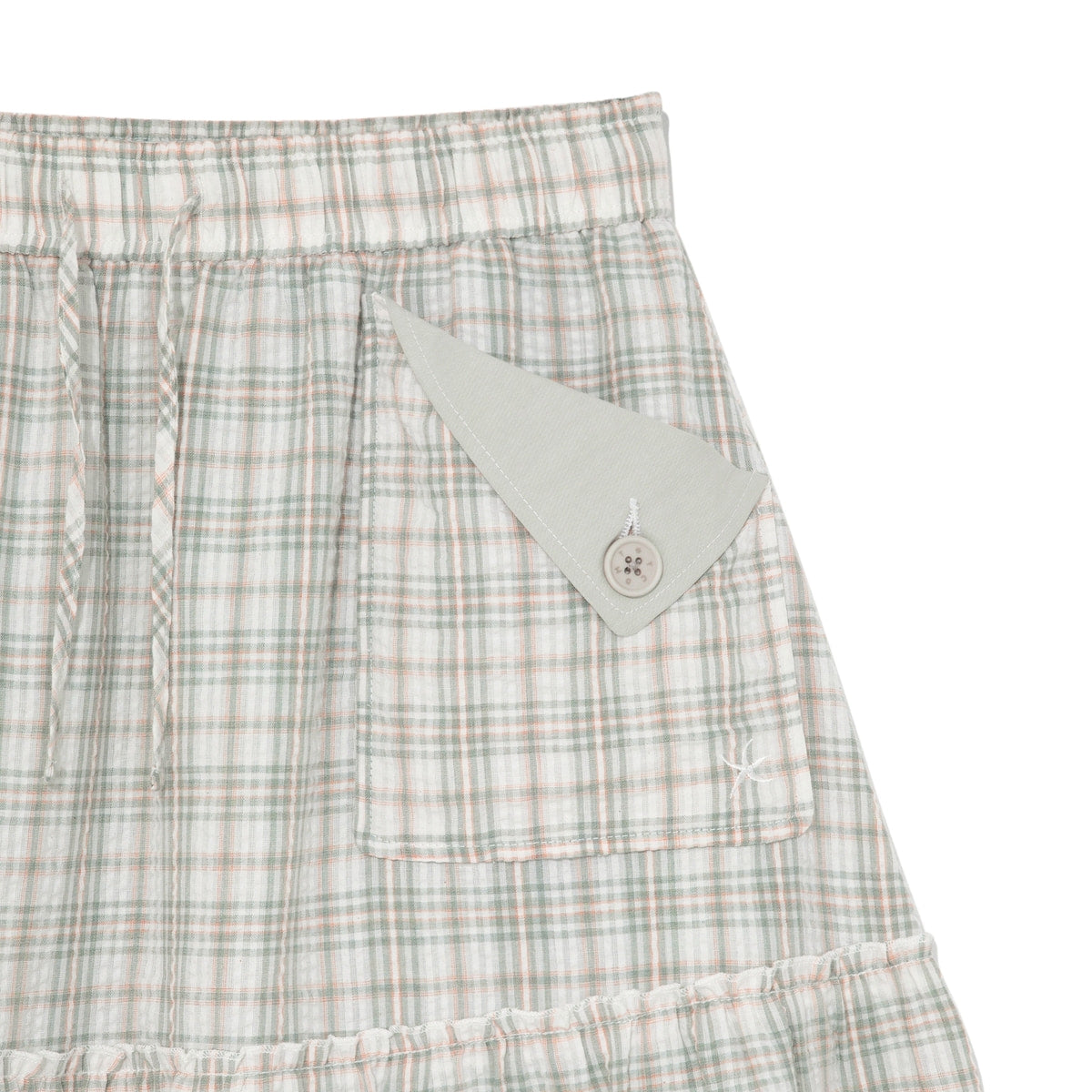 (w) TCM frill pocket check skirt