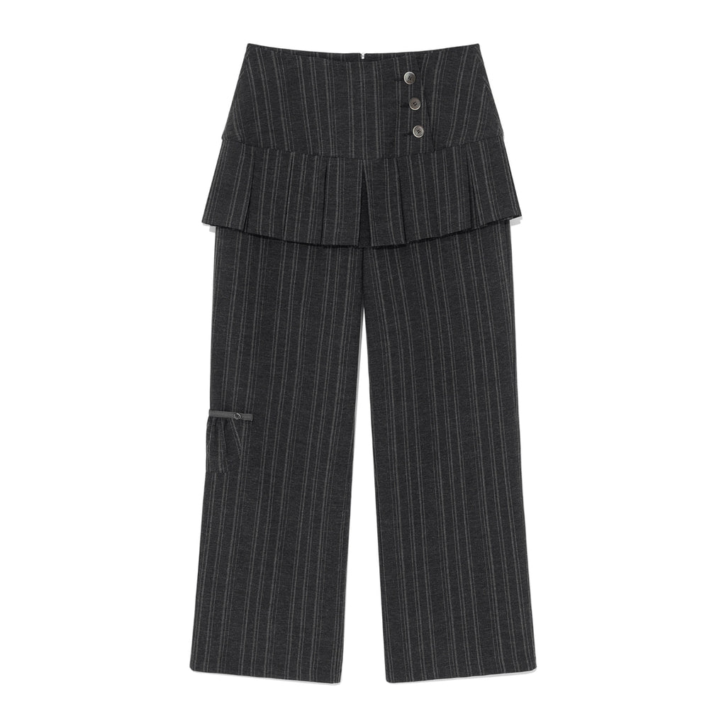 (w) TCM skirt layered button pants
