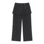 (w) TCM skirt layered button pants