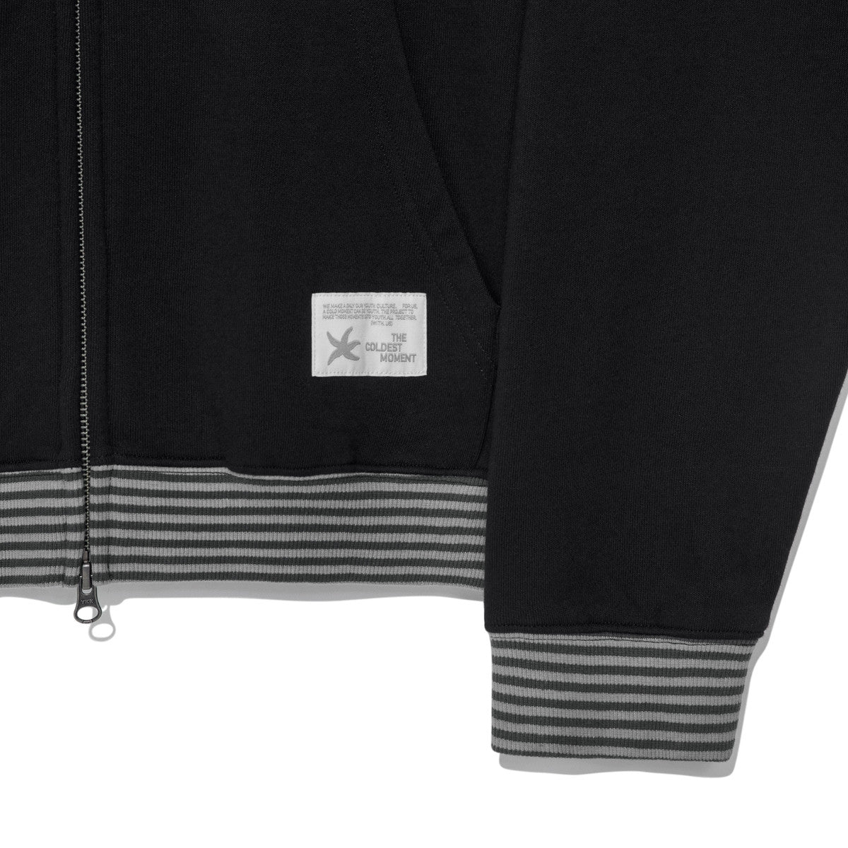 TCM snow stripe hooded zip-up
