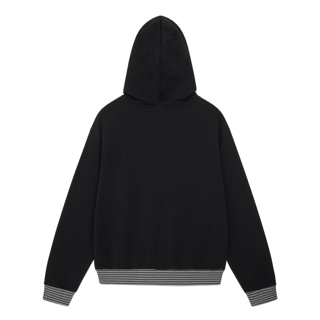 TCM snow stripe hooded zip-up