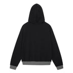 TCM snow stripe hooded zip-up