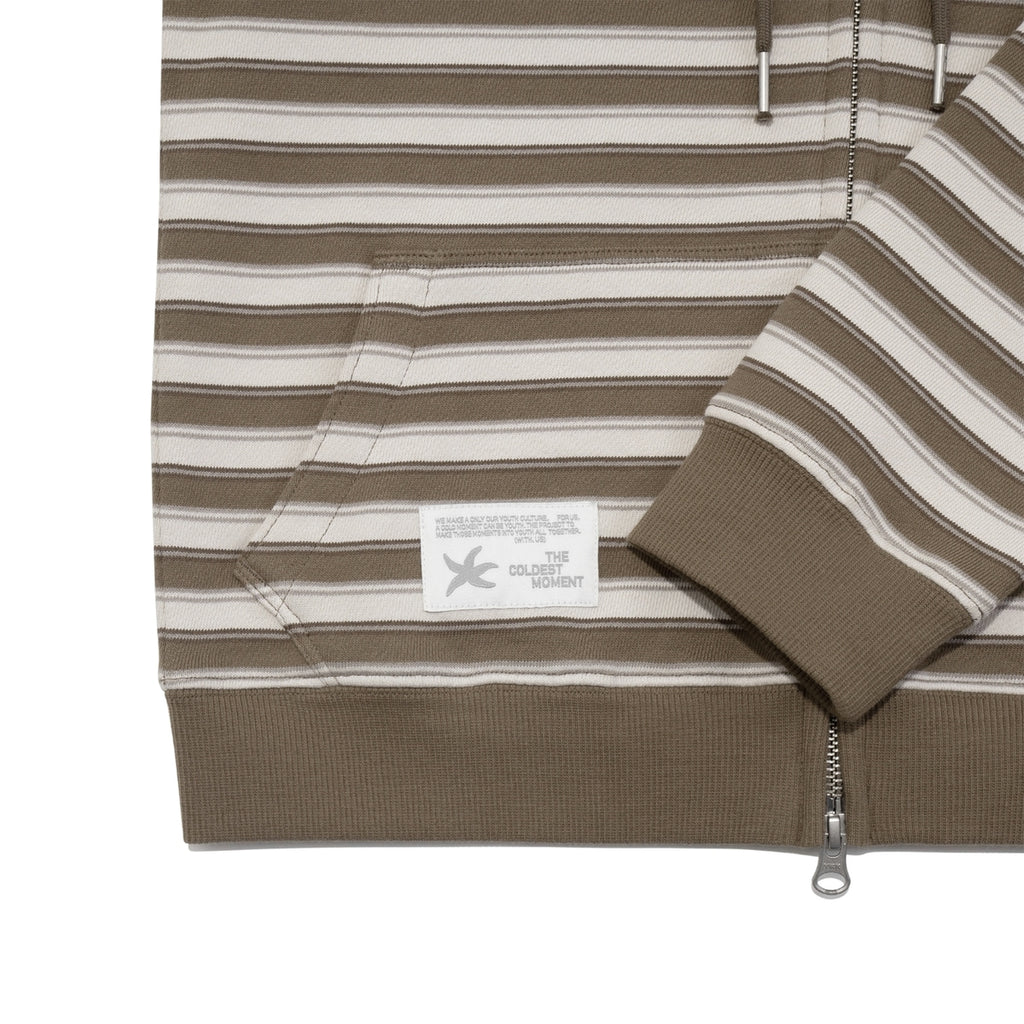 TCM stripe standard hooded zip-up