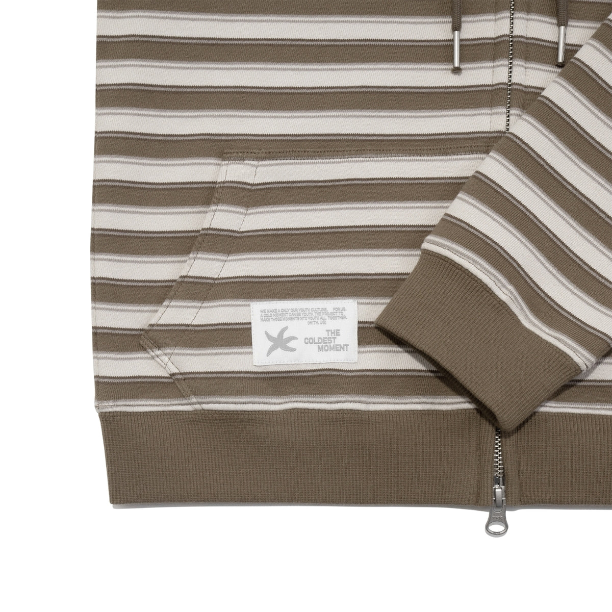 TCM stripe standard hooded zip-up