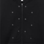 TCM snow stripe hooded zip-up