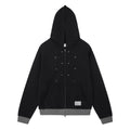 TCM snow stripe hooded zip-up