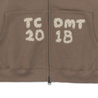 TCM logo applique hooded zip up