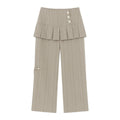 (w) TCM skirt layered button pants