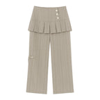 (w) TCM skirt layered button pants