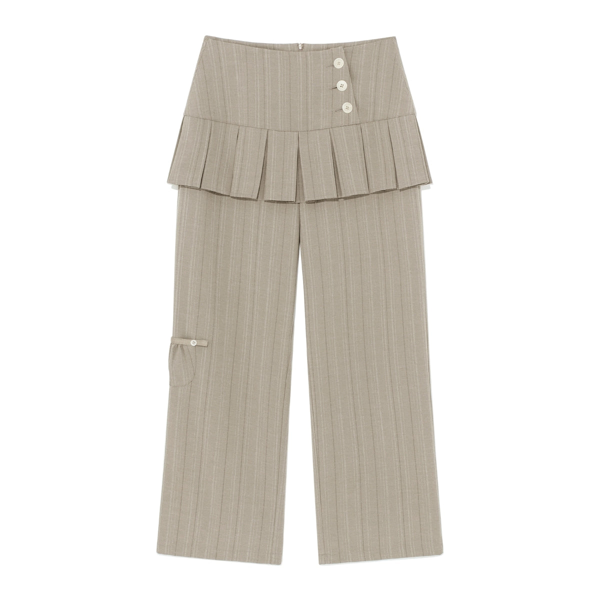 (w) TCM skirt layered button pants