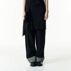 (w) TCM button layered skirt