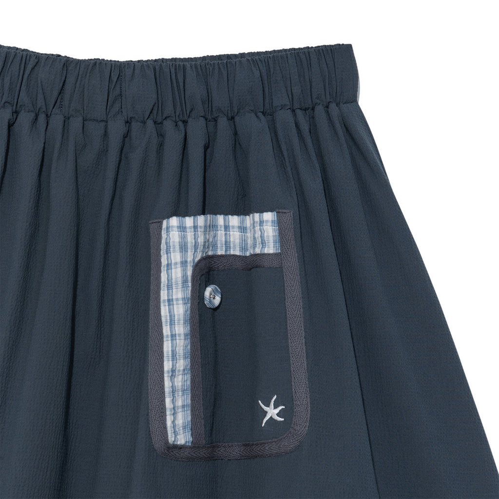 (w) TCM check pintuck layered skirt
