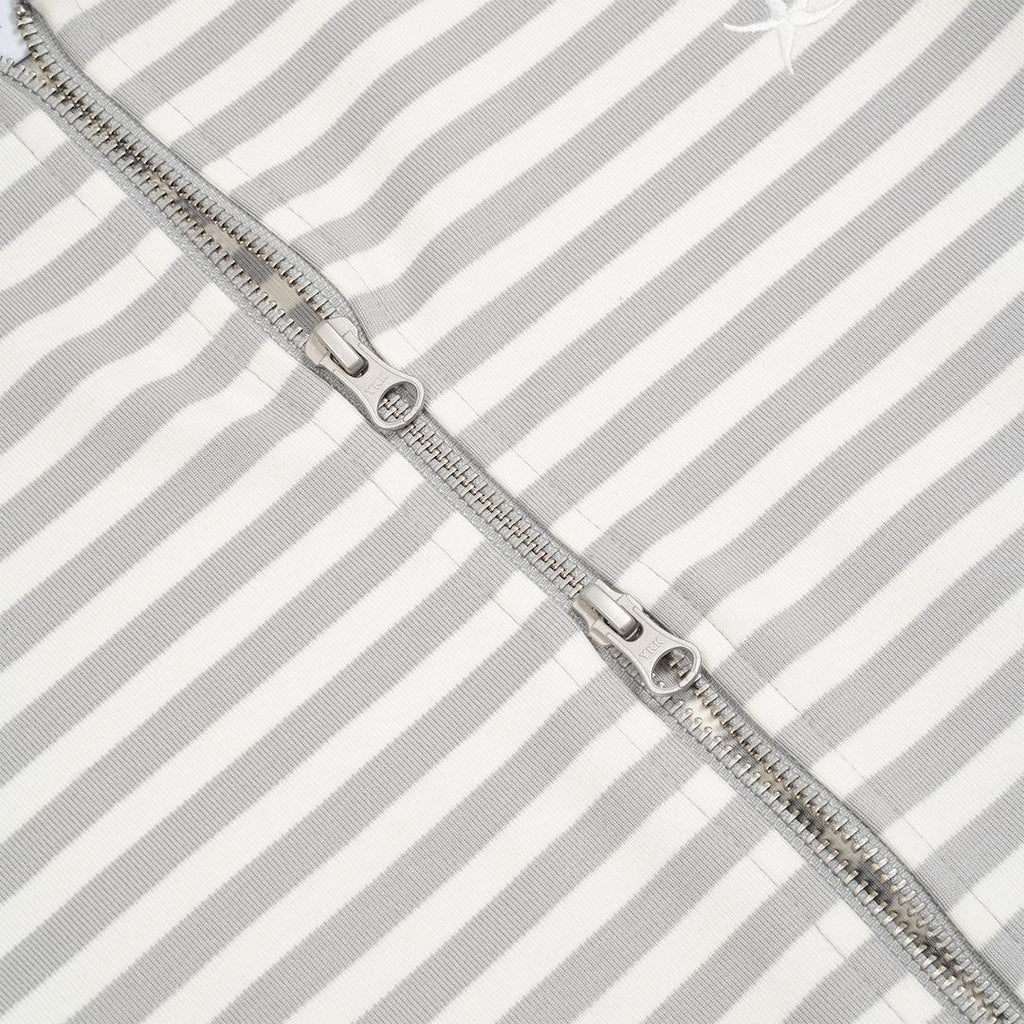 TCM stripe hooded zip-up