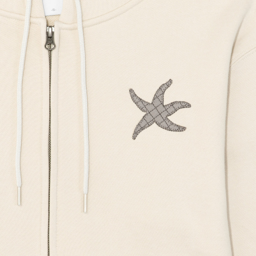 TCM logo applique hooded zip up