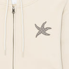 TCM logo applique hooded zip up