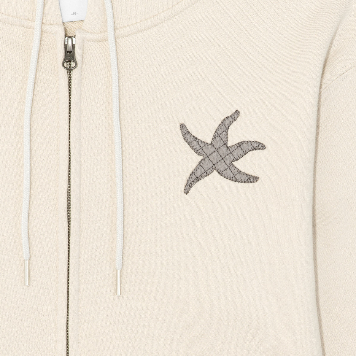 TCM logo applique hooded zip up
