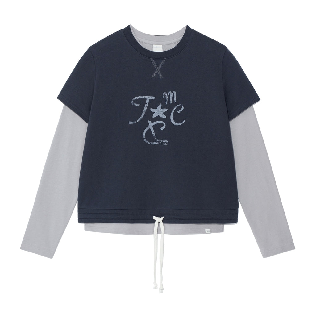 TCM crack string layered long sleeve
