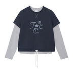 TCM crack string layered long sleeve
