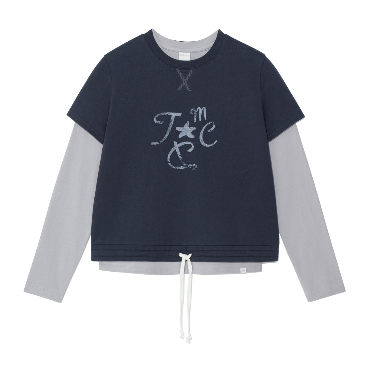 TCM crack string layered long sleeve