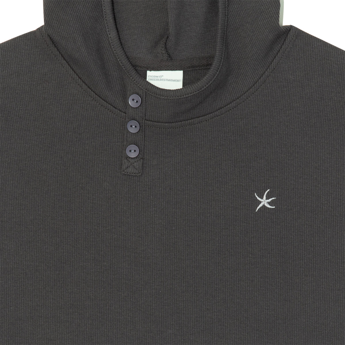 (w) TCM henley neck hooded sleeveless T