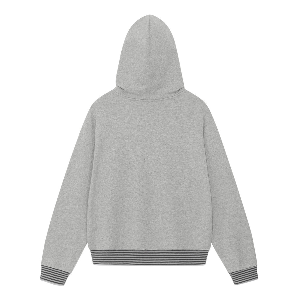 TCM snow stripe hooded zip-up