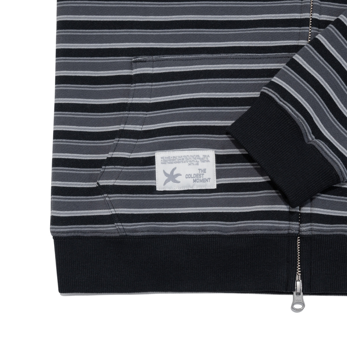TCM stripe standard hooded zip-up