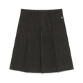 (w) TCM vintage denim pleated skirt