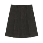 (w) TCM vintage denim pleated skirt