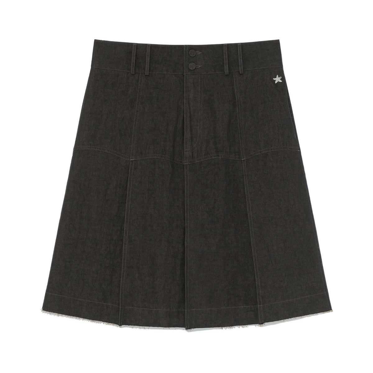 (w) TCM vintage denim pleated skirt