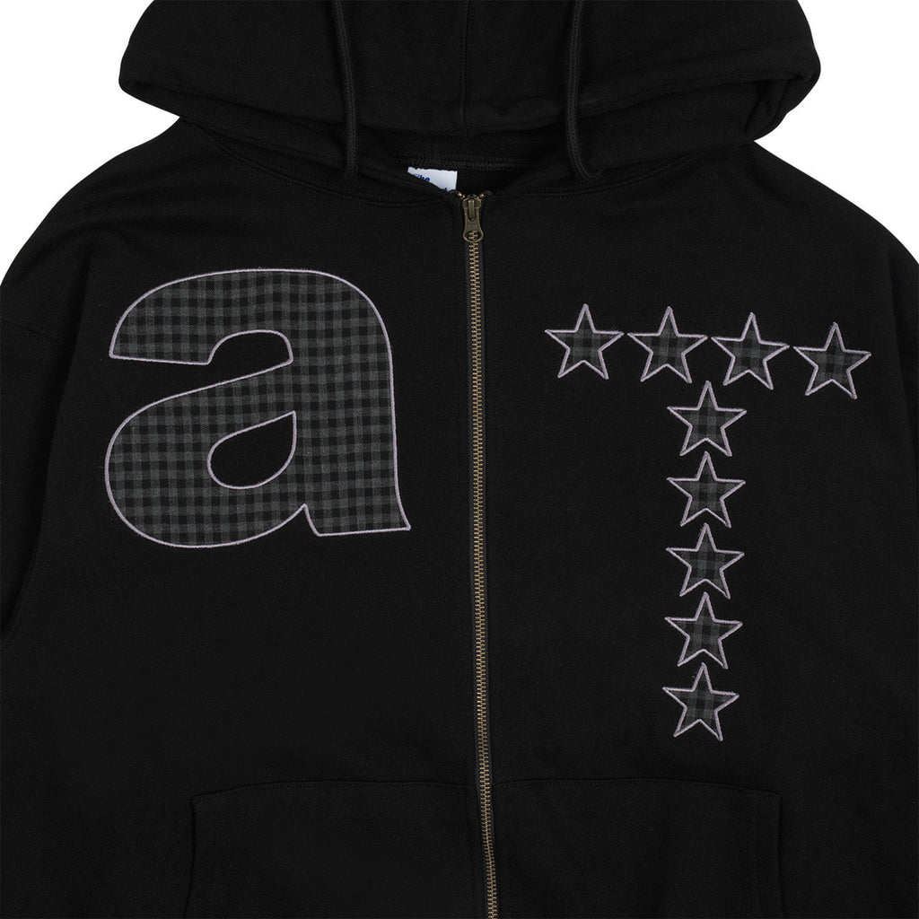 TCM at hooded zip-up