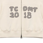 TCM logo applique hooded zip up