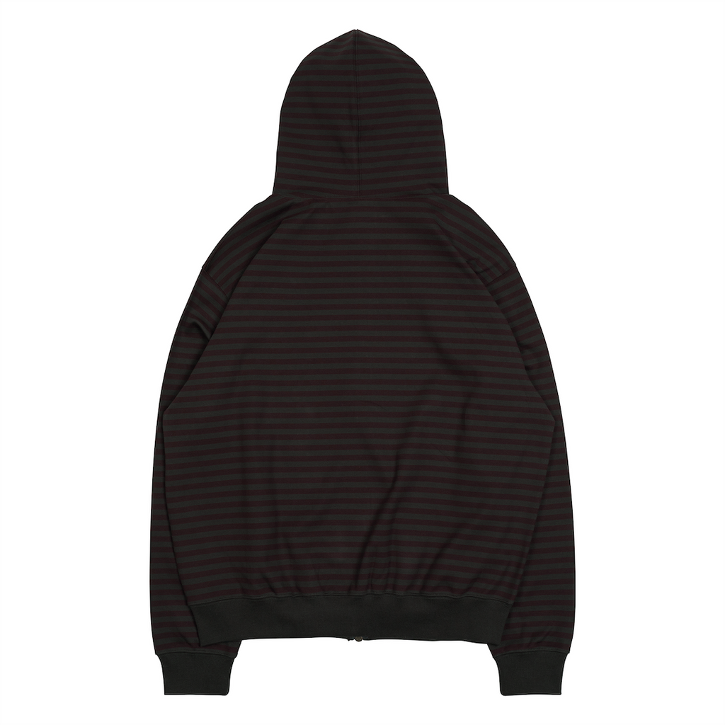 TCM stripe hooded zip-up