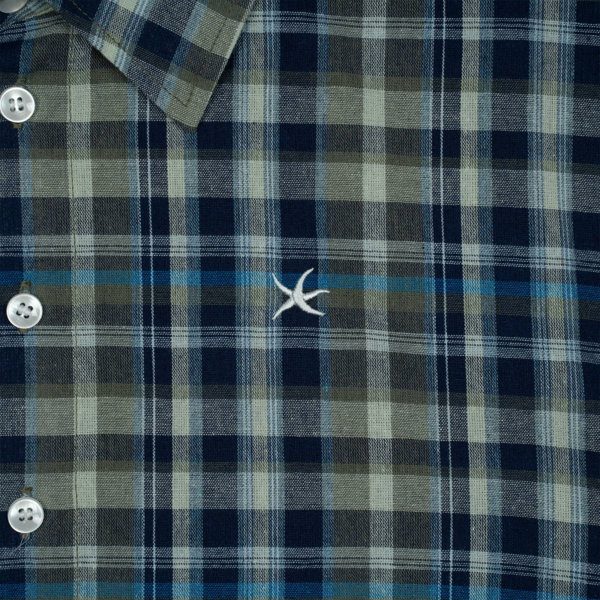 TCM mini logo check half shirts