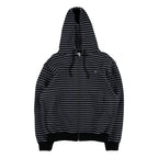 TCM stripe hooded zip-up