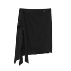 (w) TCM button layered skirt