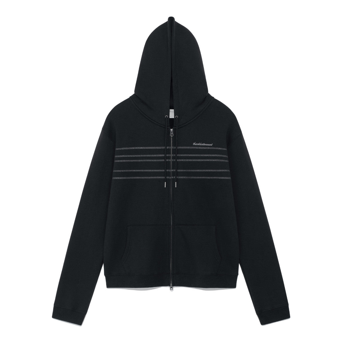 TCM note hooded zip-up
