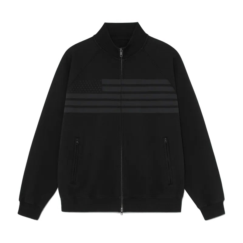 TCM flag sweat jersey zip-up