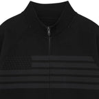 TCM flag sweat jersey zip-up