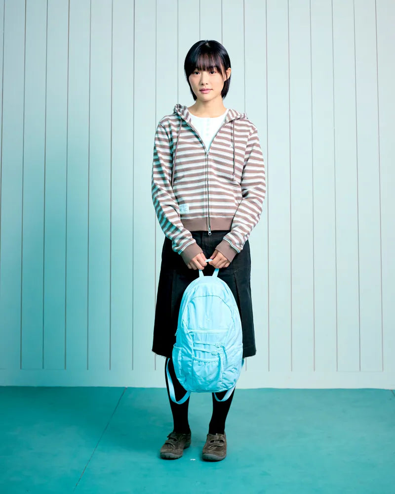 TCM stripe standard hooded zip-up