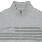 TCM flag sweat jersey zip-up