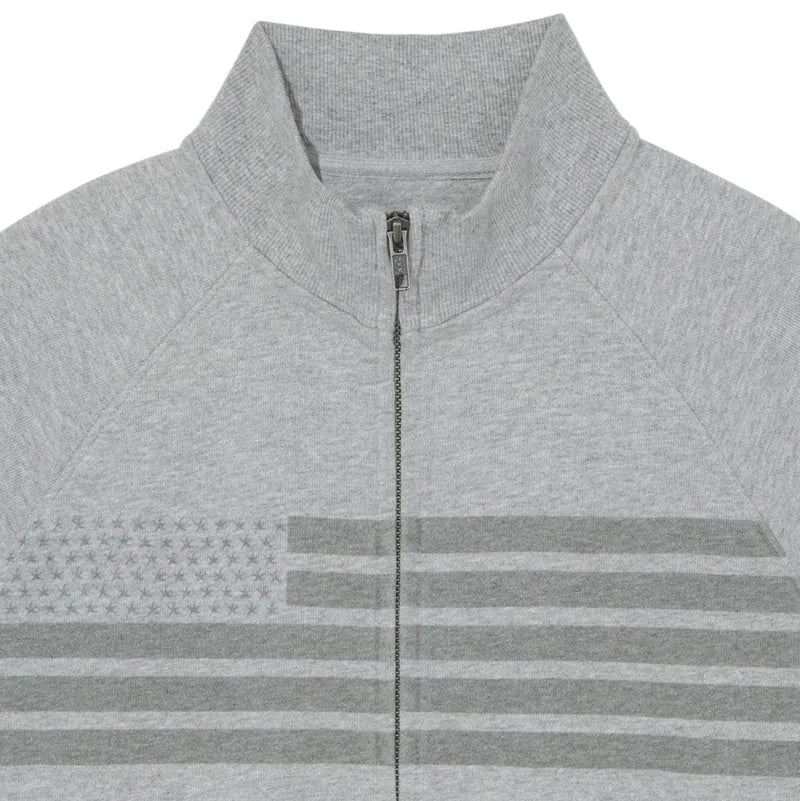 TCM flag sweat jersey zip-up
