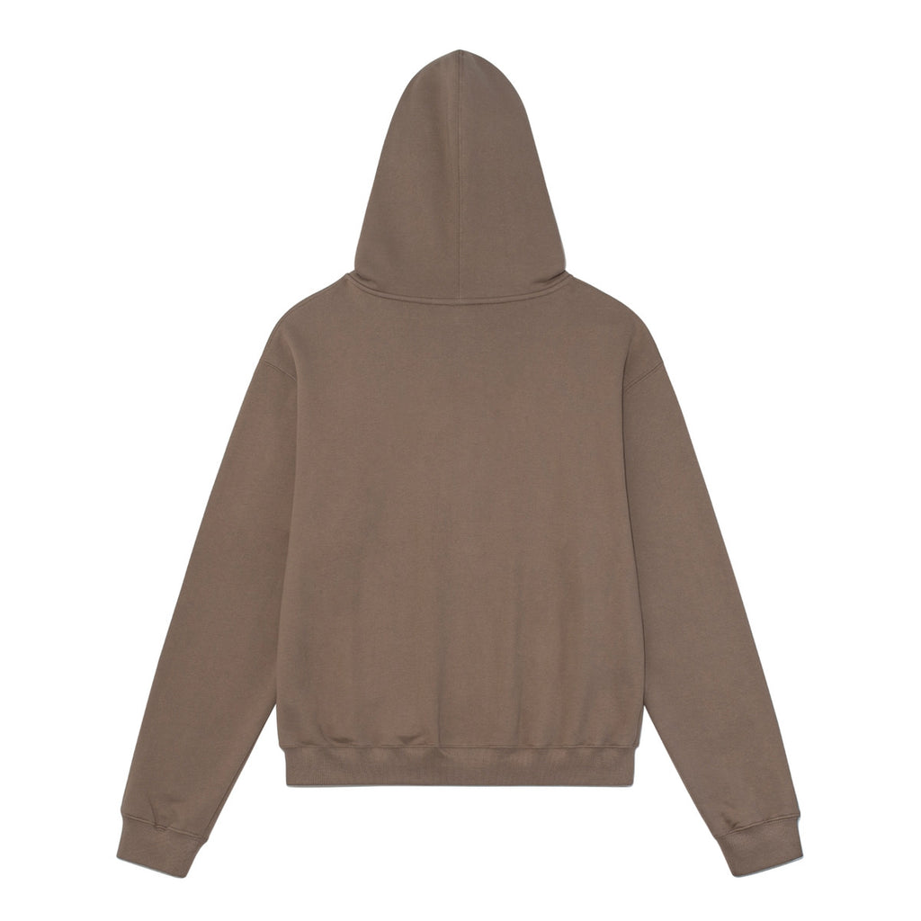 TCM logo applique hooded zip up