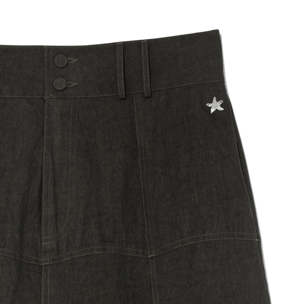 (w) TCM vintage denim pleated skirt