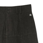 (w) TCM vintage denim pleated skirt